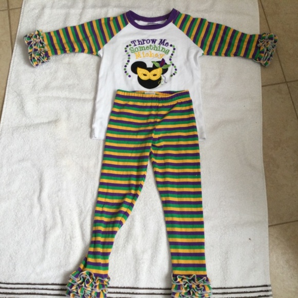 LTC Mardi Gras Mickey Mouse Pajamas, Size 5T - Picture 7 of 7